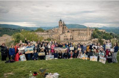 2024 Gruppenfoto zum intern. Aquarellfestival in Urbino /Italien
