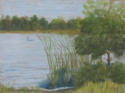 "Am Kibitzsee"  
Pastell 40 x 50 cm mit Passepartout
